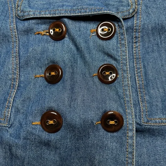 Pull&Bear Blue Double-Breasted Pea Coat - Picture 2 of 13